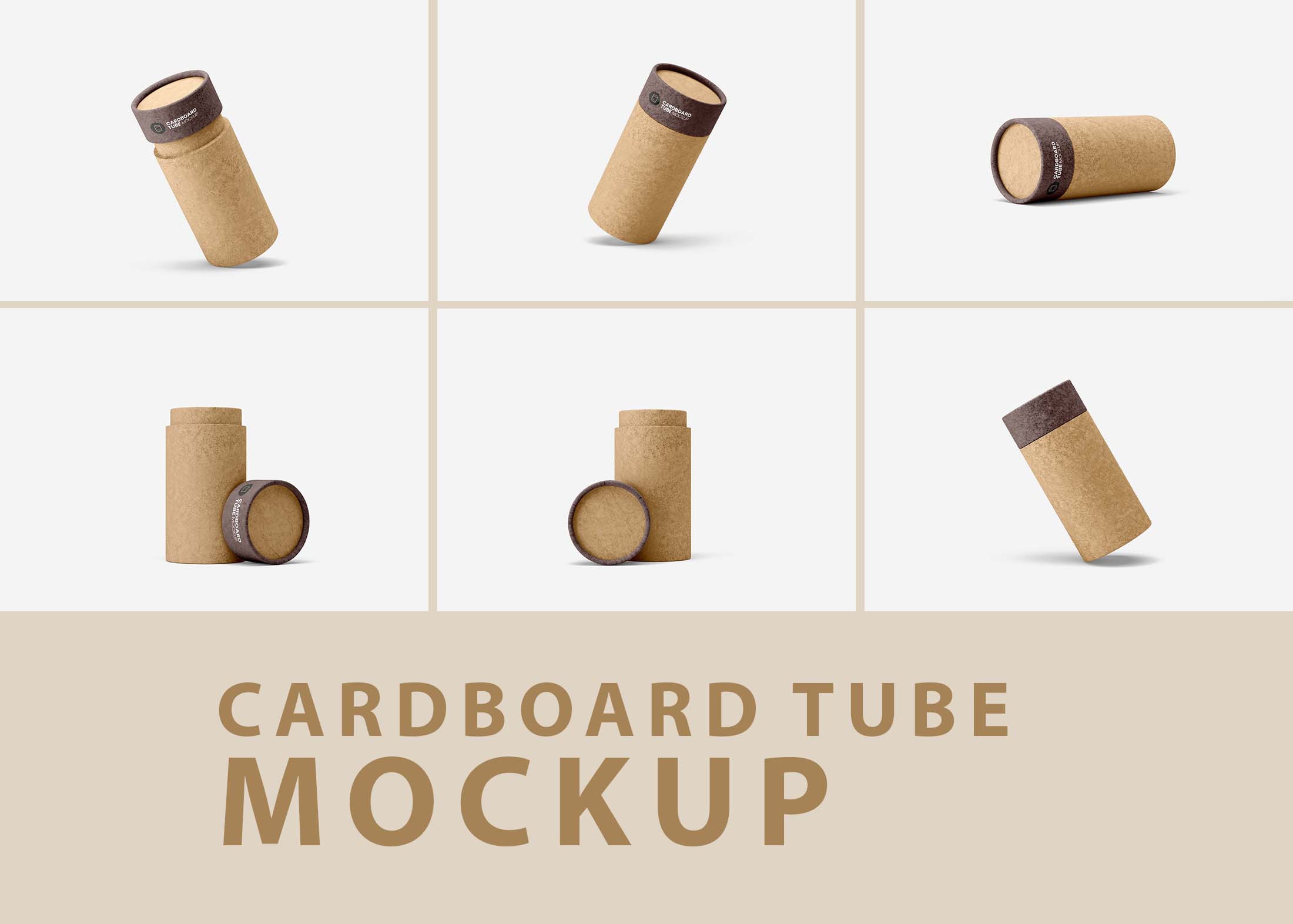 Free Cardboard Tube Mockup Download