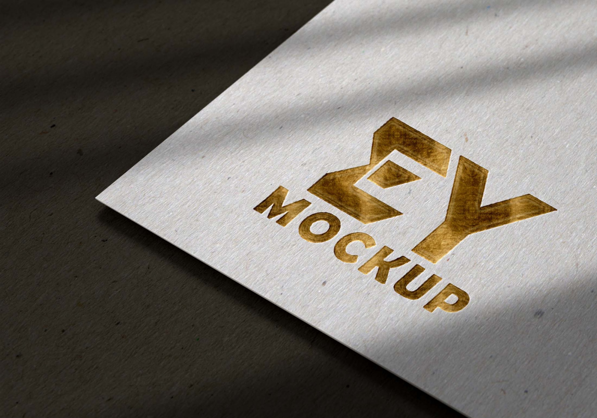 Stylish Dirty Gold Logo Mockup Dirty Gold Logo Mockup 4