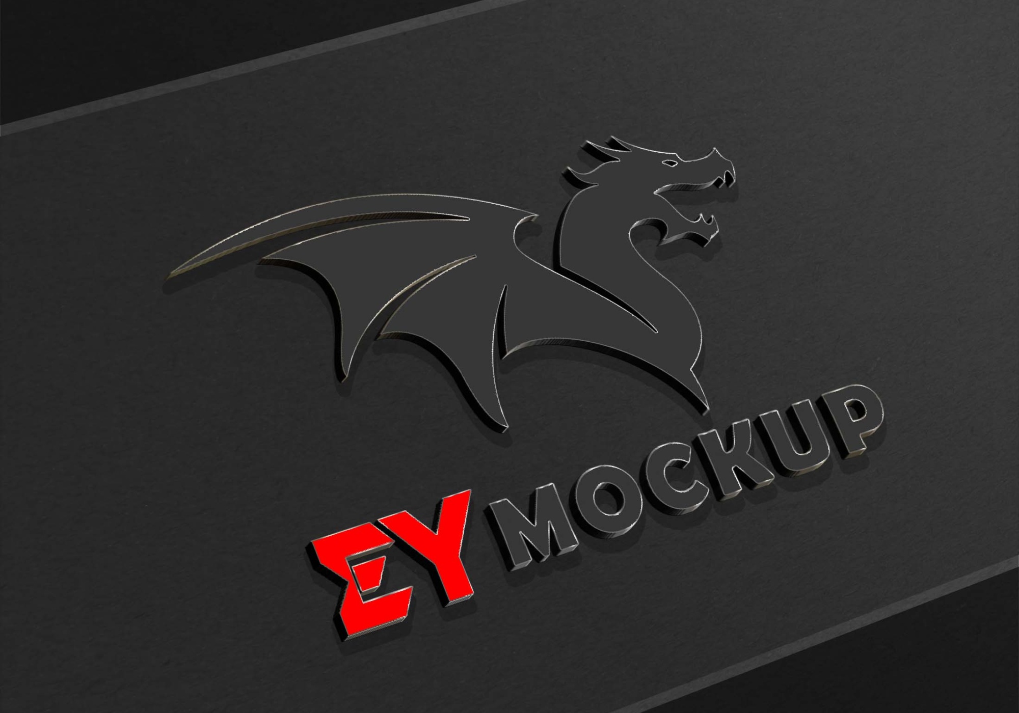 Downloadable Dragons 3D Logo Mockup Dragons 3D Logo Mockup 1