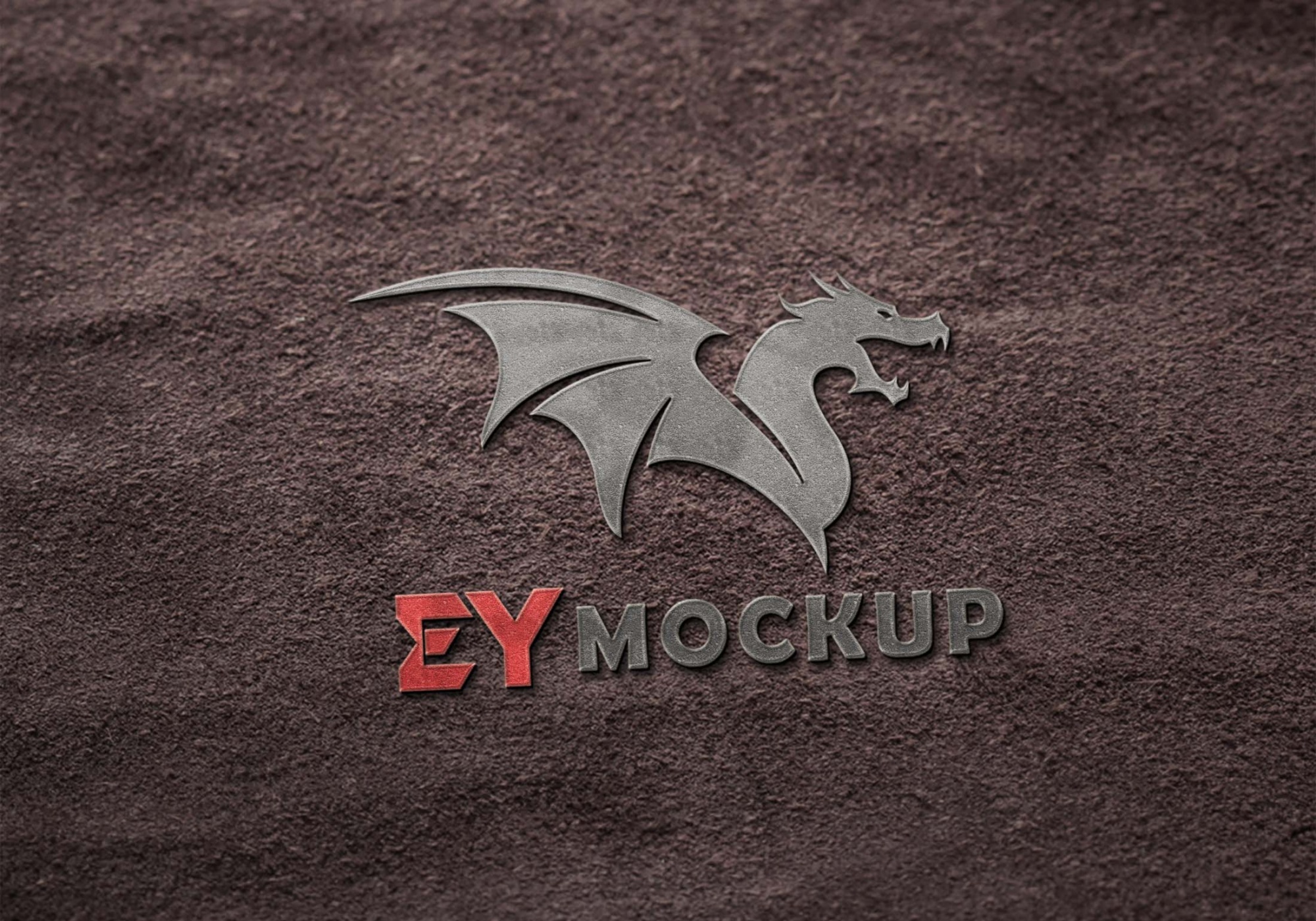 Dragons 3D Logo Mockup 3