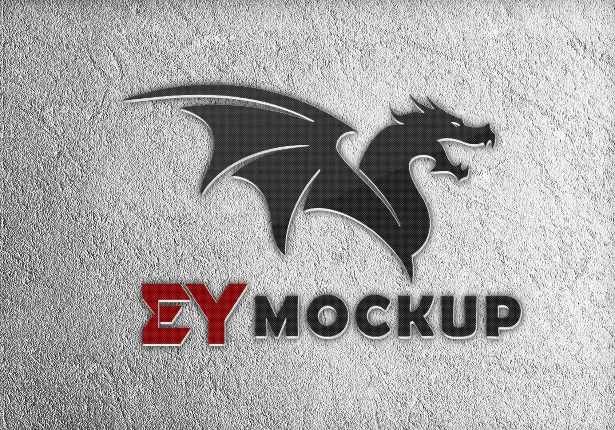 Dragons 3D Logo Mockup 4