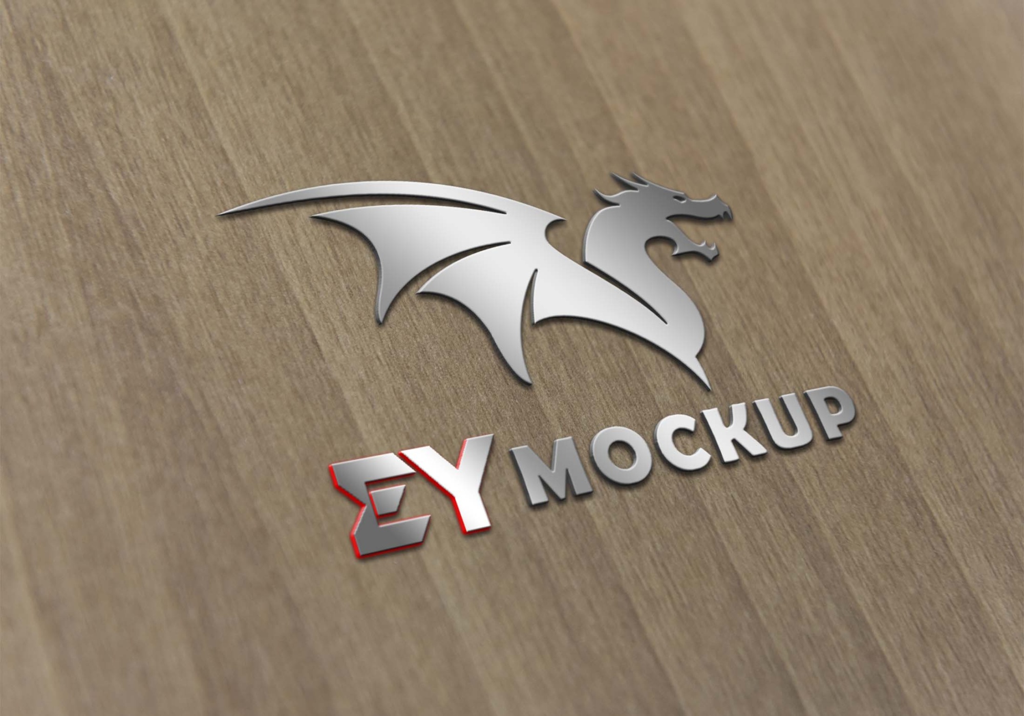 Dragons 3D Logo Mockup 5