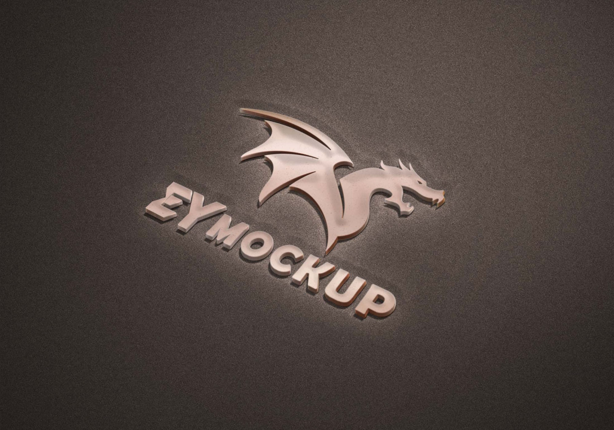 Dragons 3D Logo Mockup 6