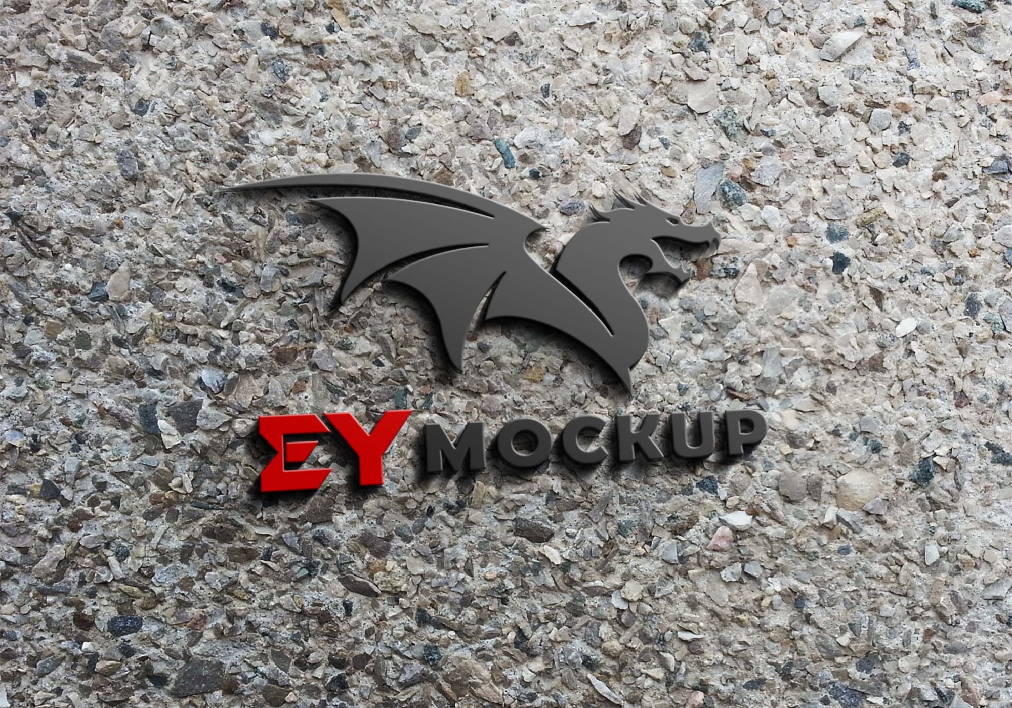 Downloadable Dragons 3D Logo Mockup Dragons 3D Logo Mockup 7