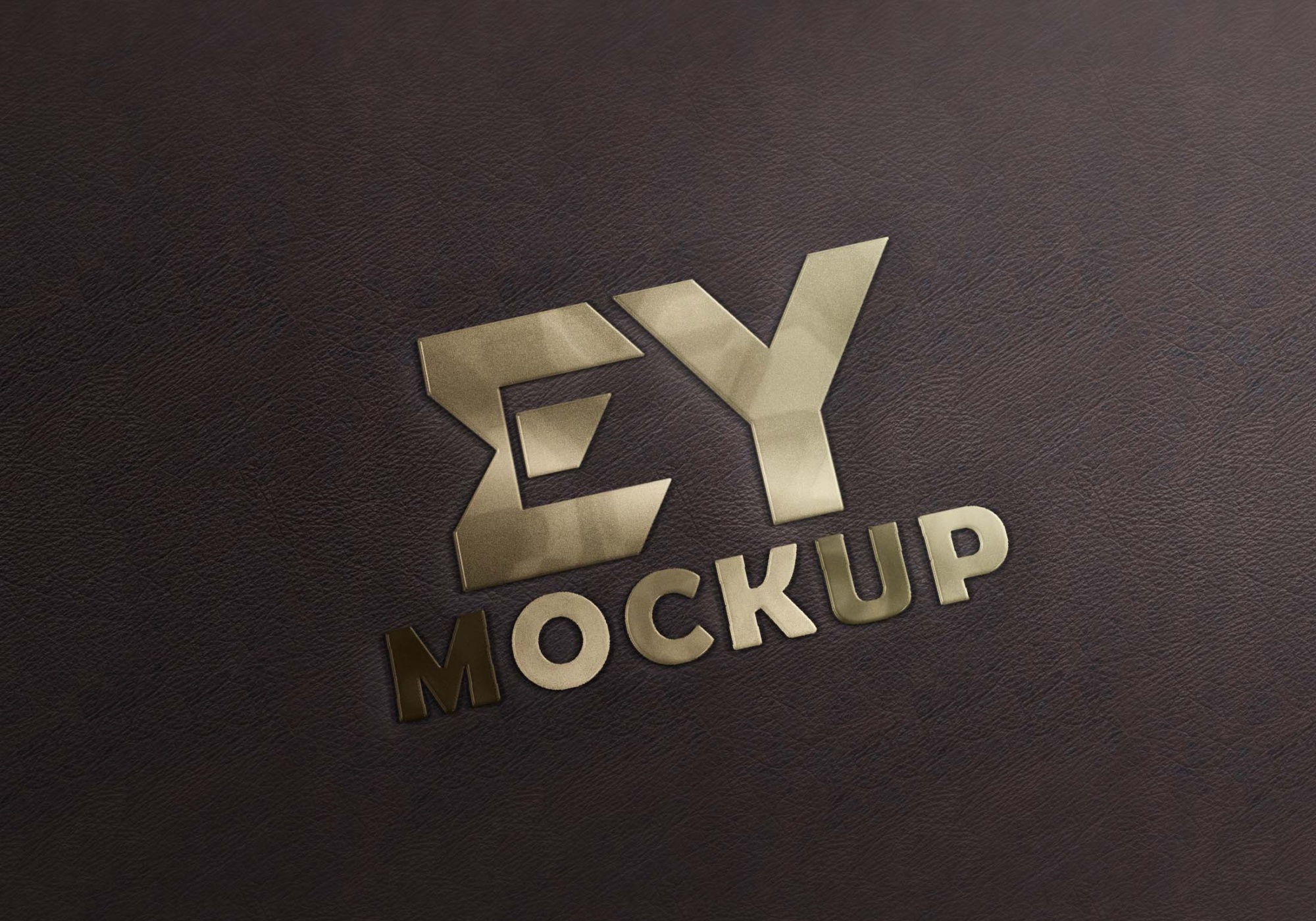 Embossed 3D Logo Mockup 3
