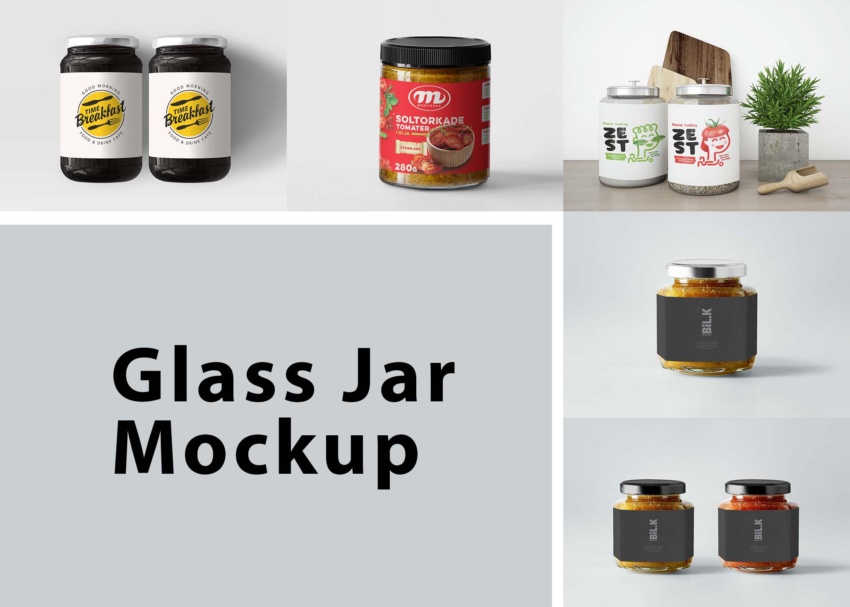 Glass Jar Mockup PSD 1 1