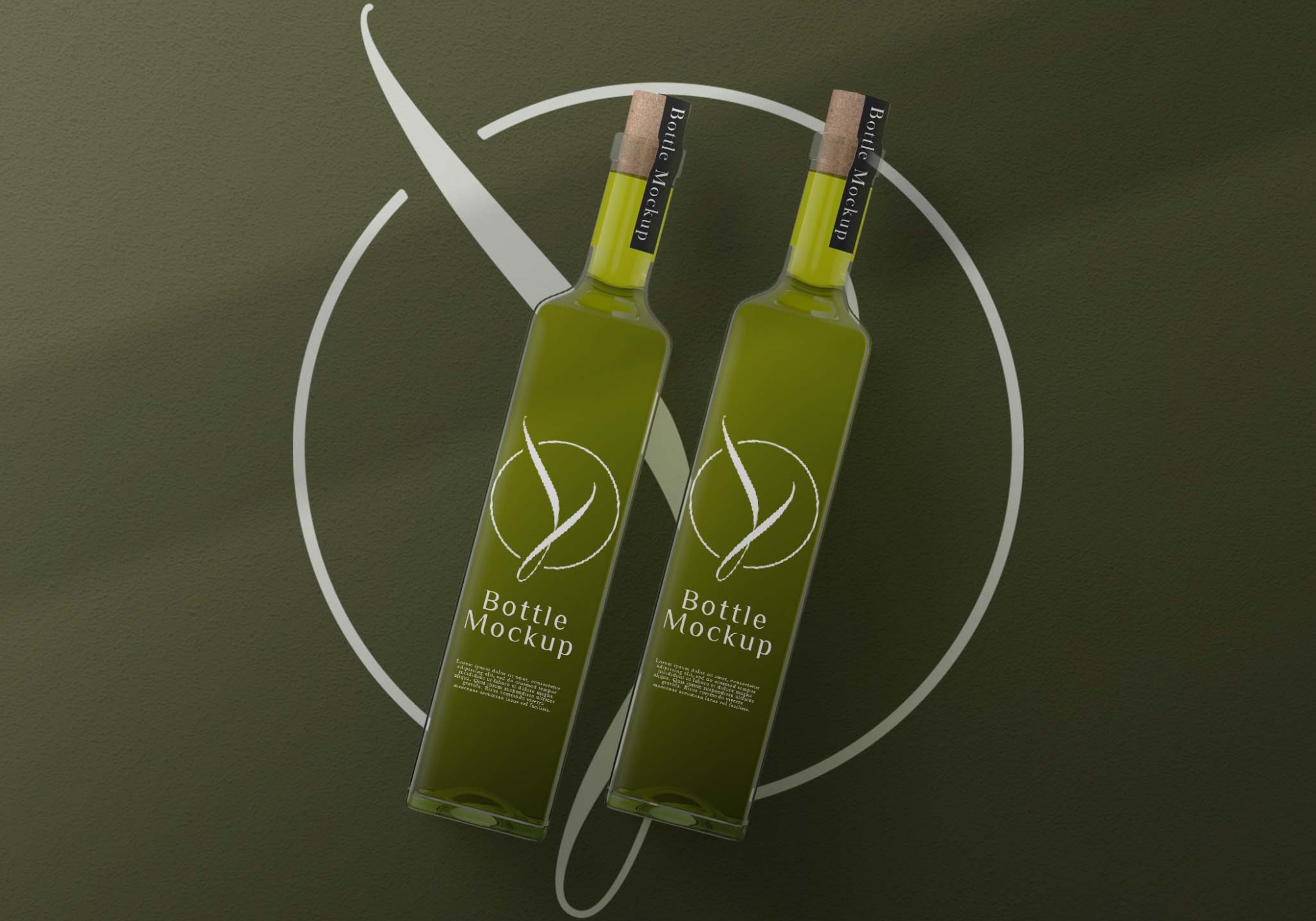 Realistic Oil Bottle Mockup Download Oil Bottles Mockup PSD 1