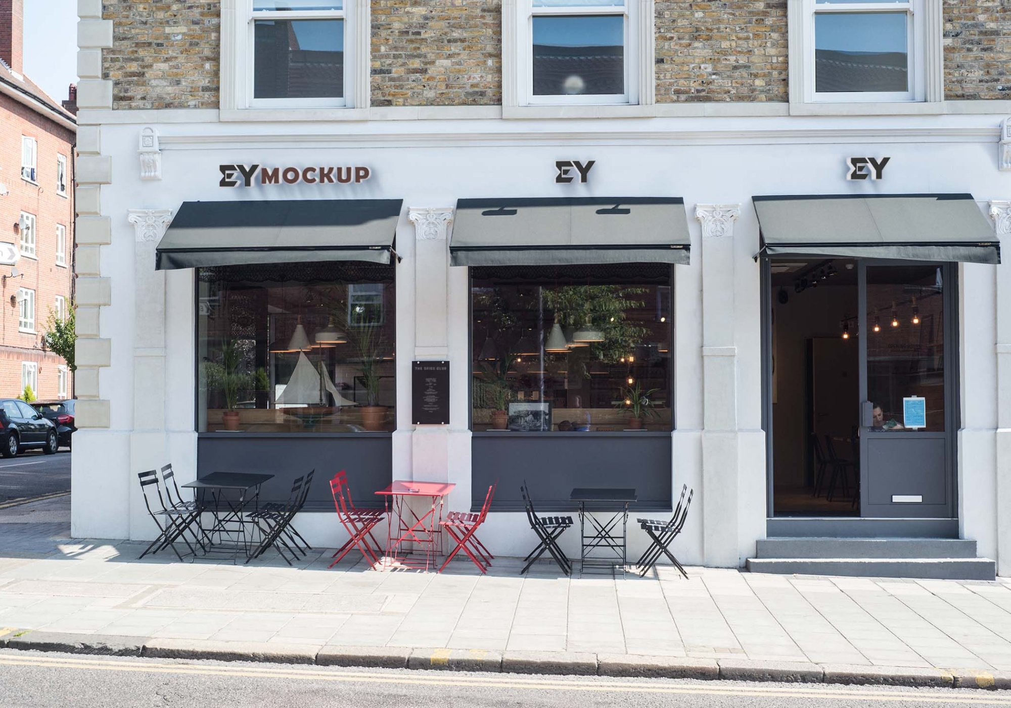 Shop Logo Mockup for Easy Customization Shop Facade Logo Mockup PSD 3