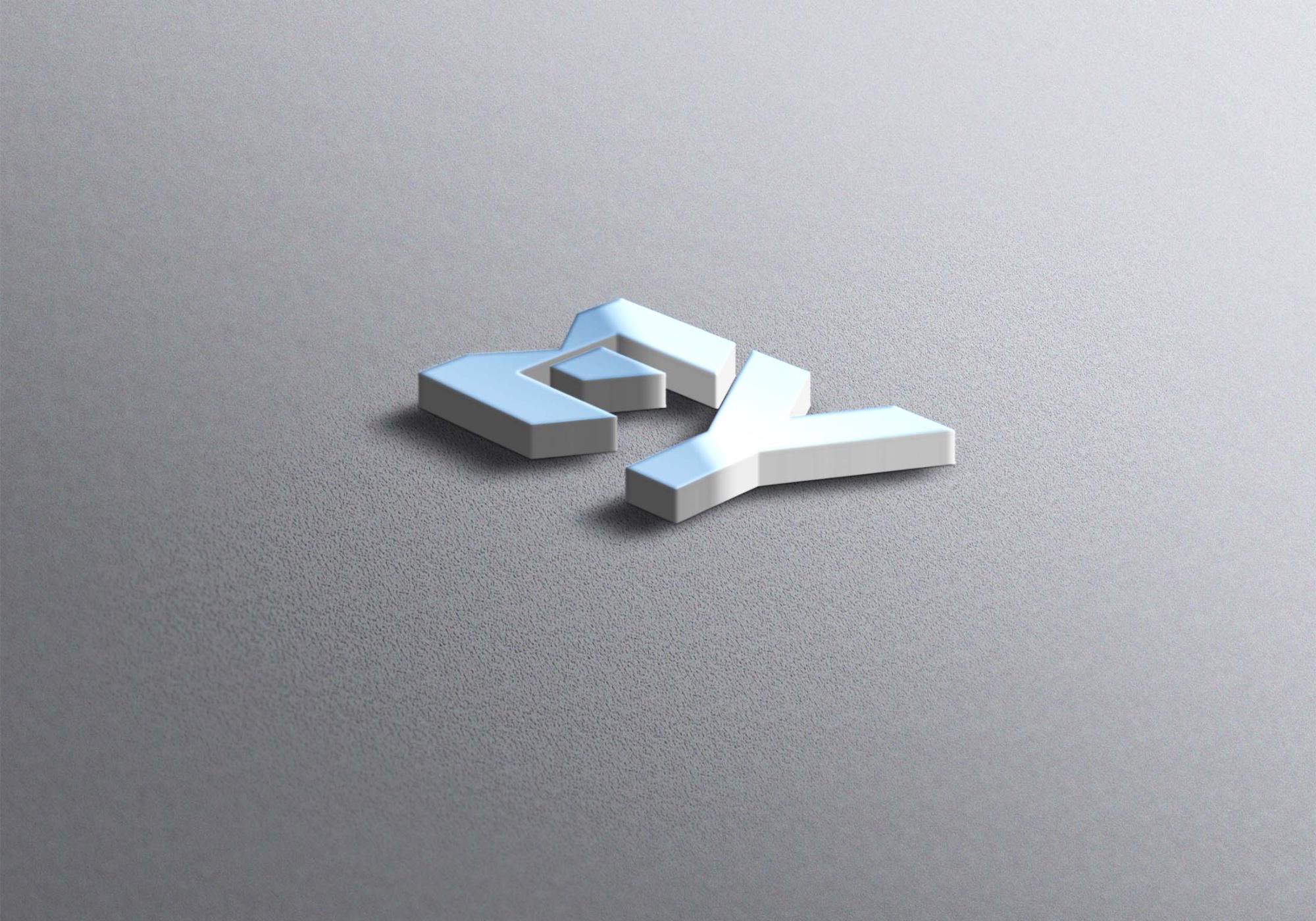 Silver 3D Logo Mockup PSD 1