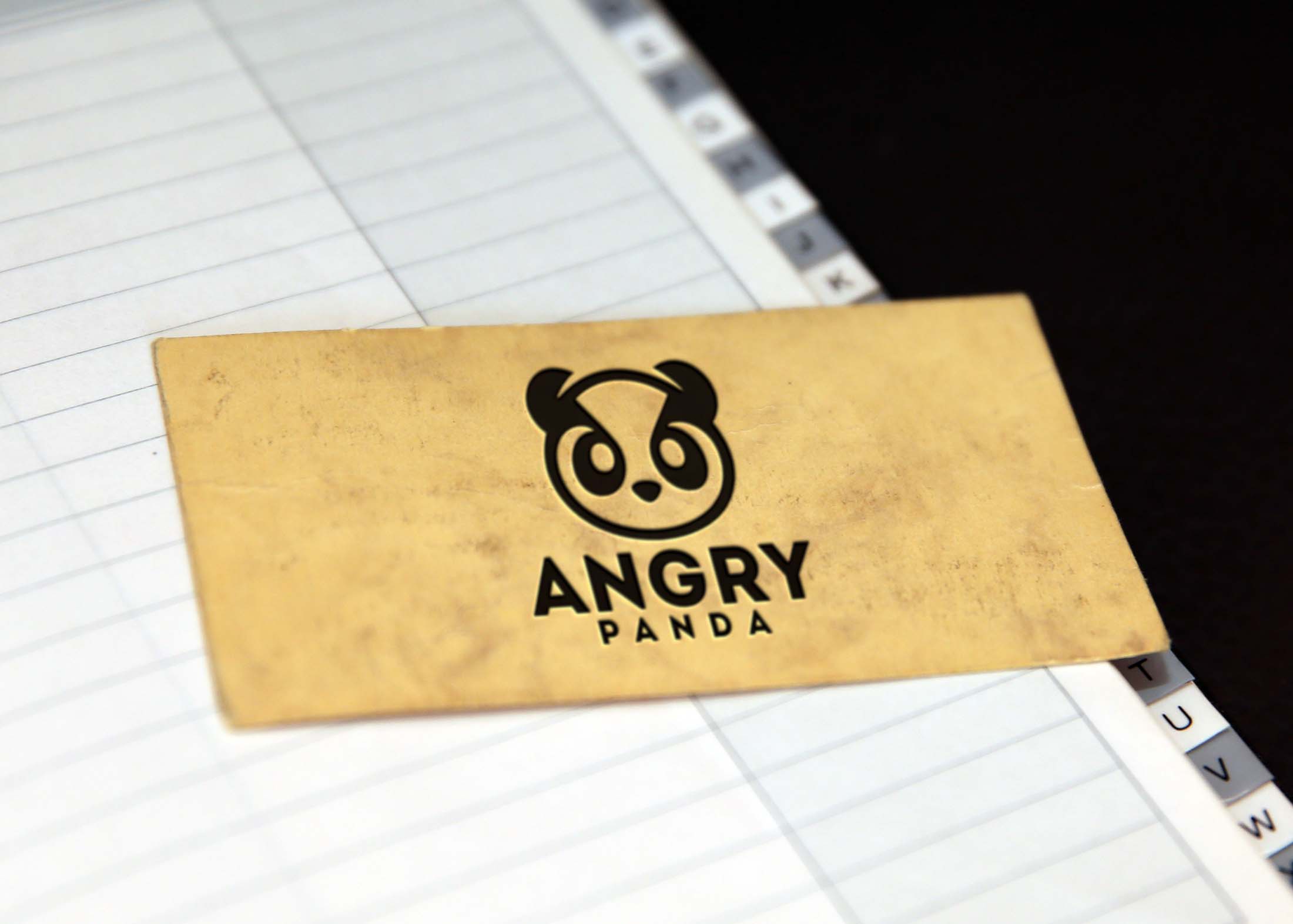 Angry panda Logo Mockup PSD 6