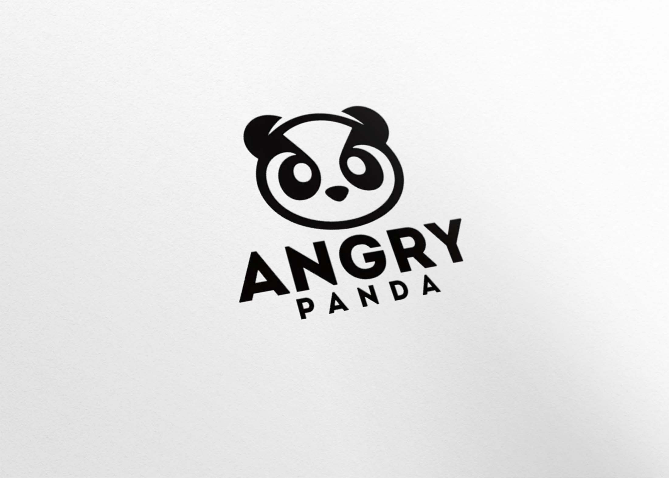 Angry panda Logo Mockup PSD 9