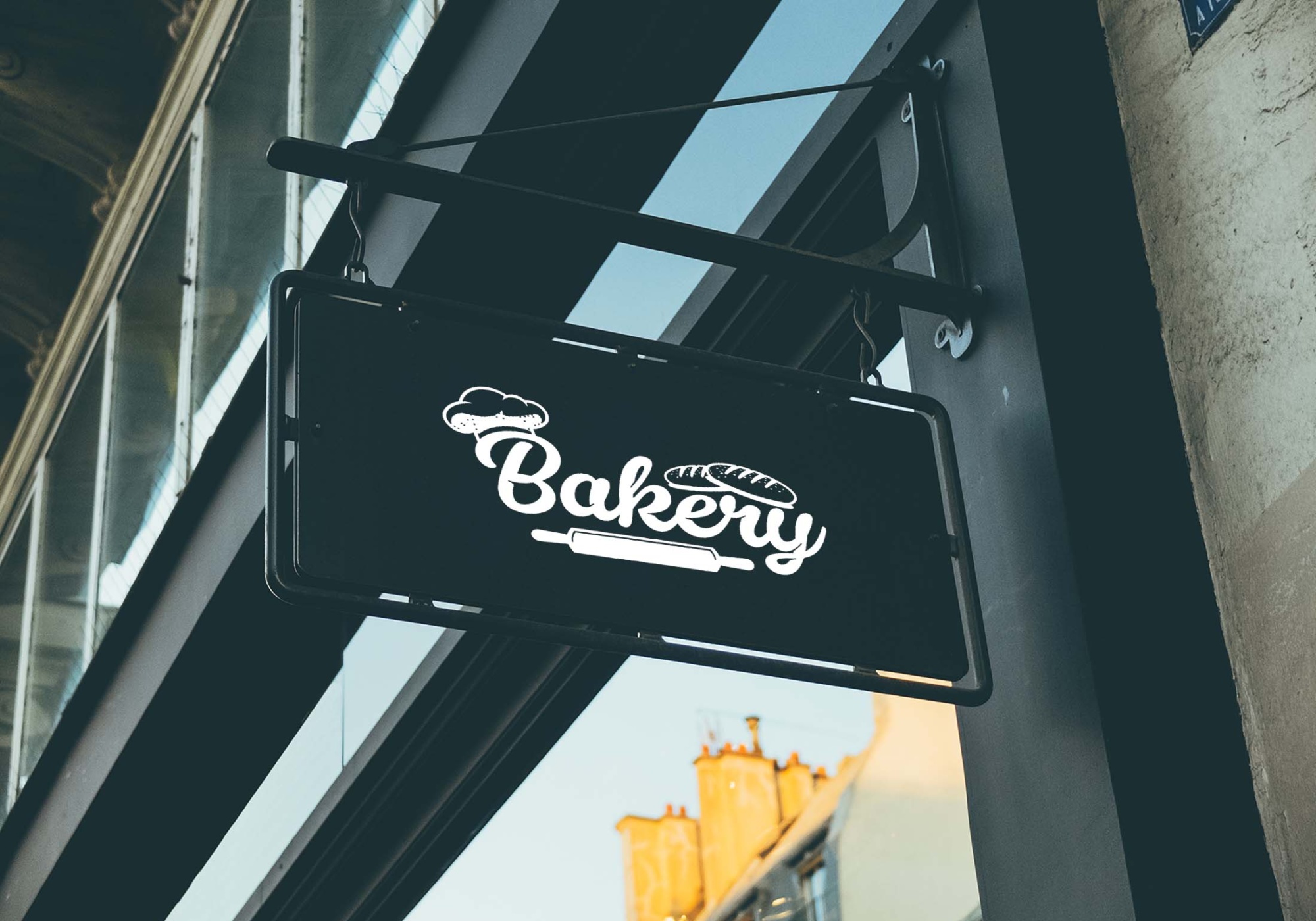 Bakery Store Sign Mockup 1