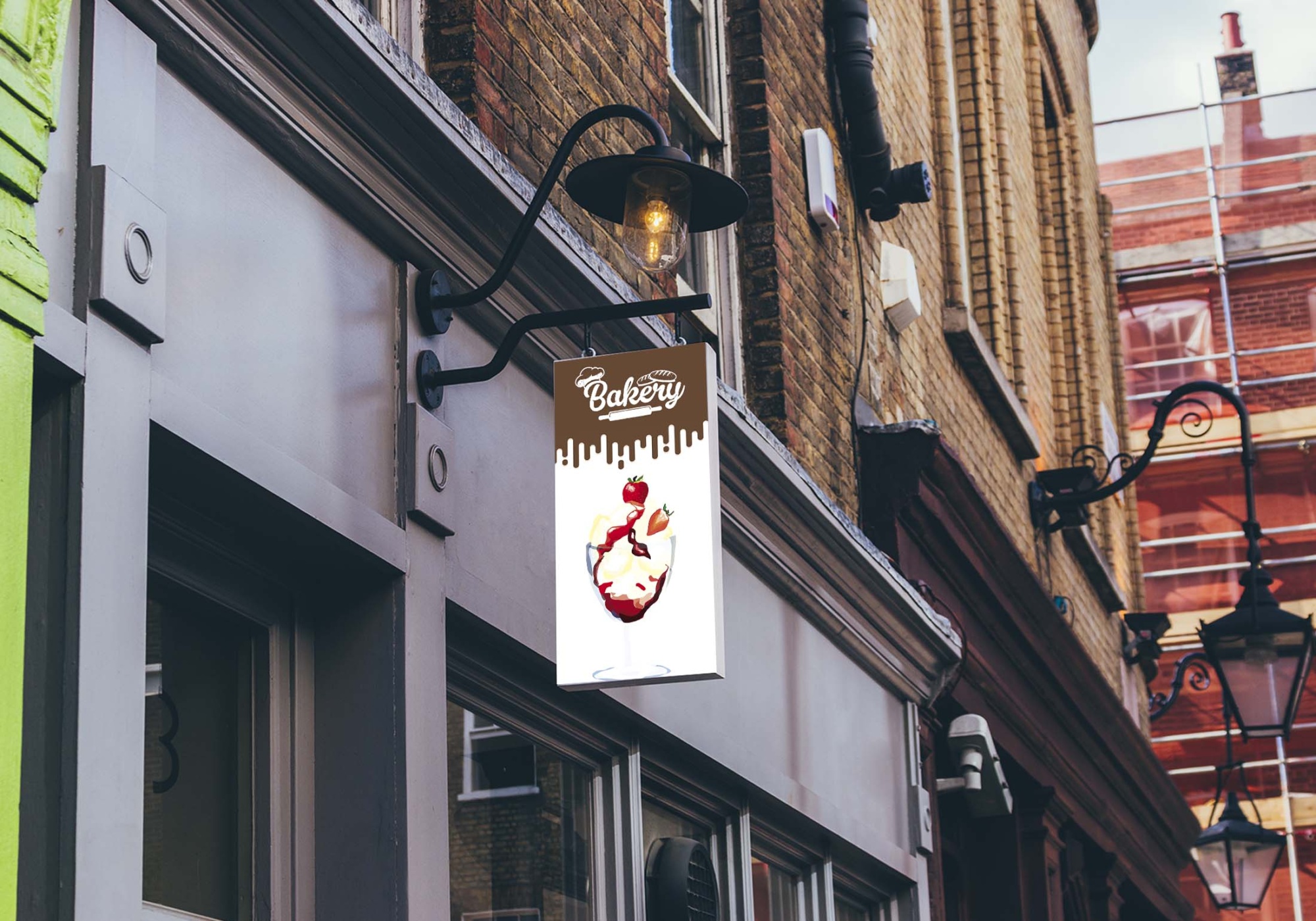 Realistic Bakery Store Sign Mockup Bakery Store Sign Mockup 6