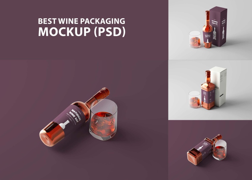 Top Wine Packaging Mockup Download Best Wine Packaging Mockup PSD 1 1