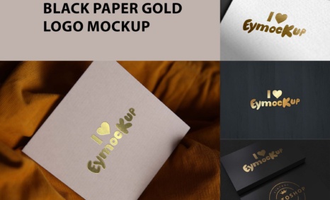 Black Paper Gold Logo Mockup 4 1