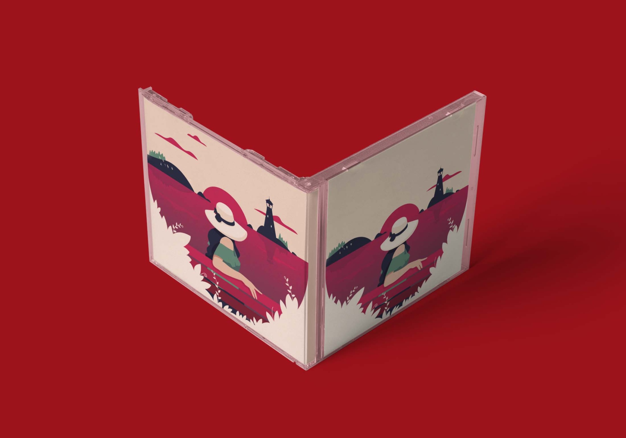 Free CD Cover Mockup Download (PSD) CD Cover Mockup PSD 2