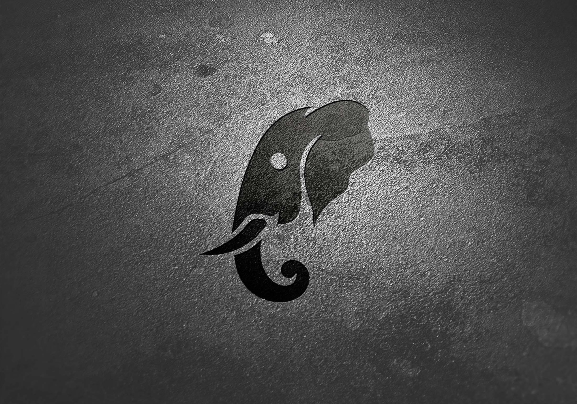 Elephant Logo Mockup PSD 2