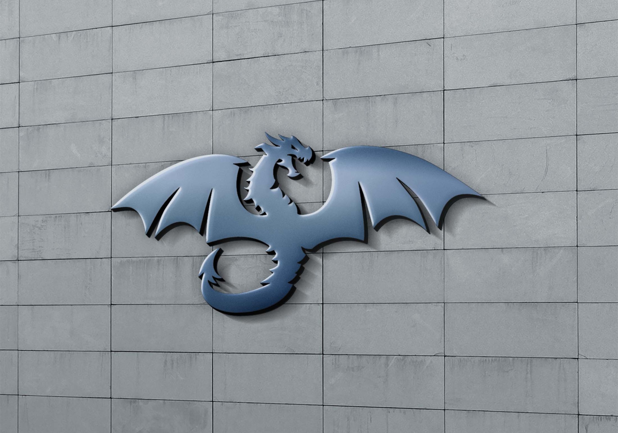 Flying Dragon 3D Logo Mockups 2