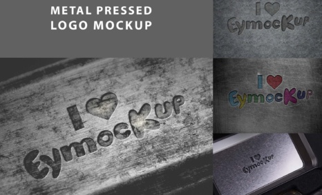 Free Metal Pressed Logo Mockup 1 1