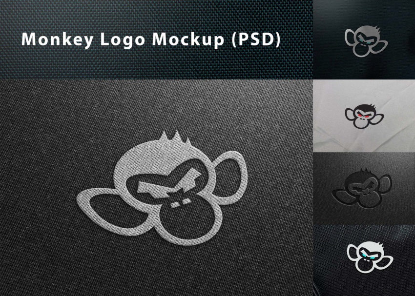 Monkey Logo Mockup PSD 5 1
