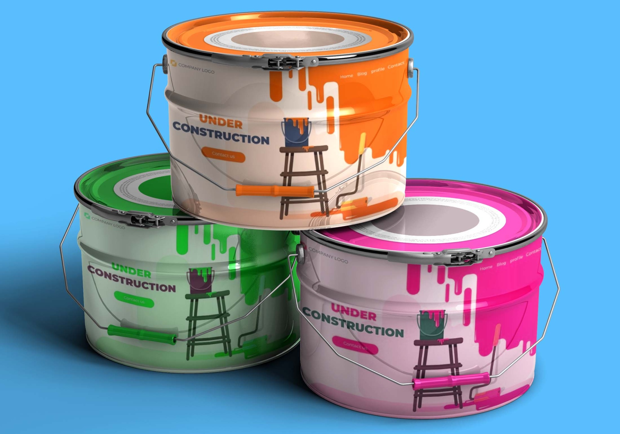 Free Paint Bucket Mockup Download Paint Bucket Mockup PSD 4