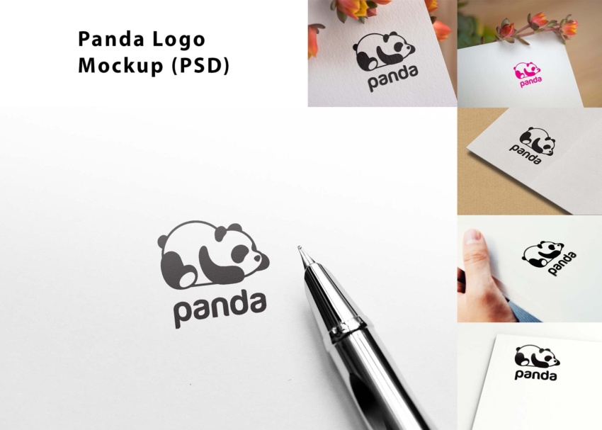 Panda Logo Mockup PSD 5 1