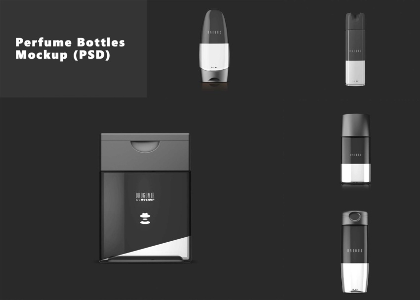 Perfume Bottles Mockup (PSD)