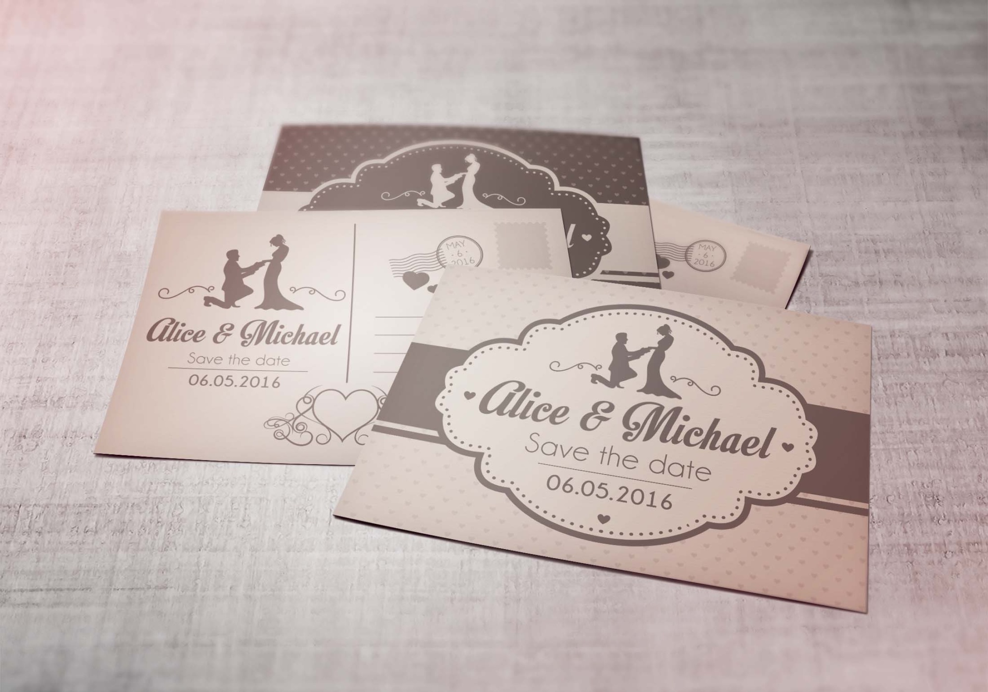 Postcard Mockup (PSD) Postcard Mockup PSD 3