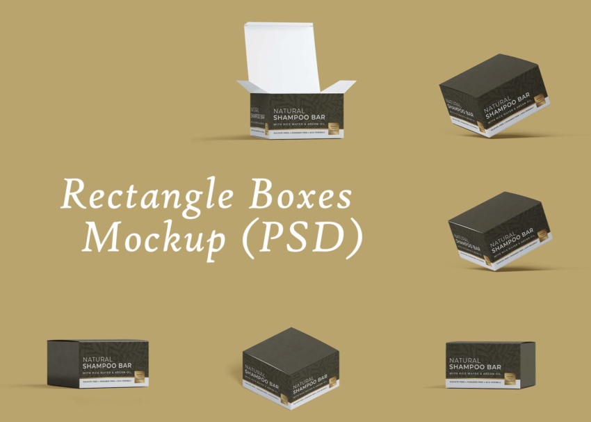 Rectangle Boxes Mockup (PSD)