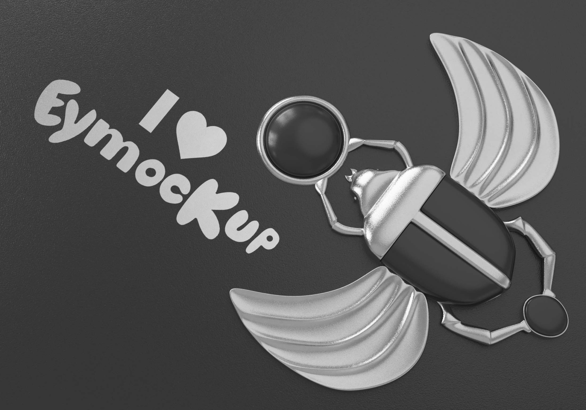 Silver Foil Logo Mockup PSD 2