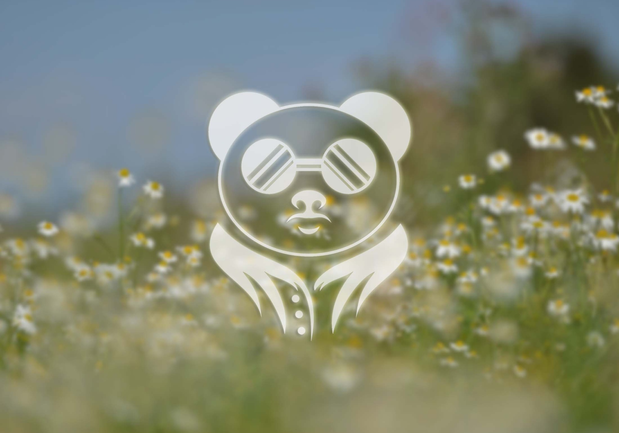 Smart Panda Logo Mockup PSD 1
