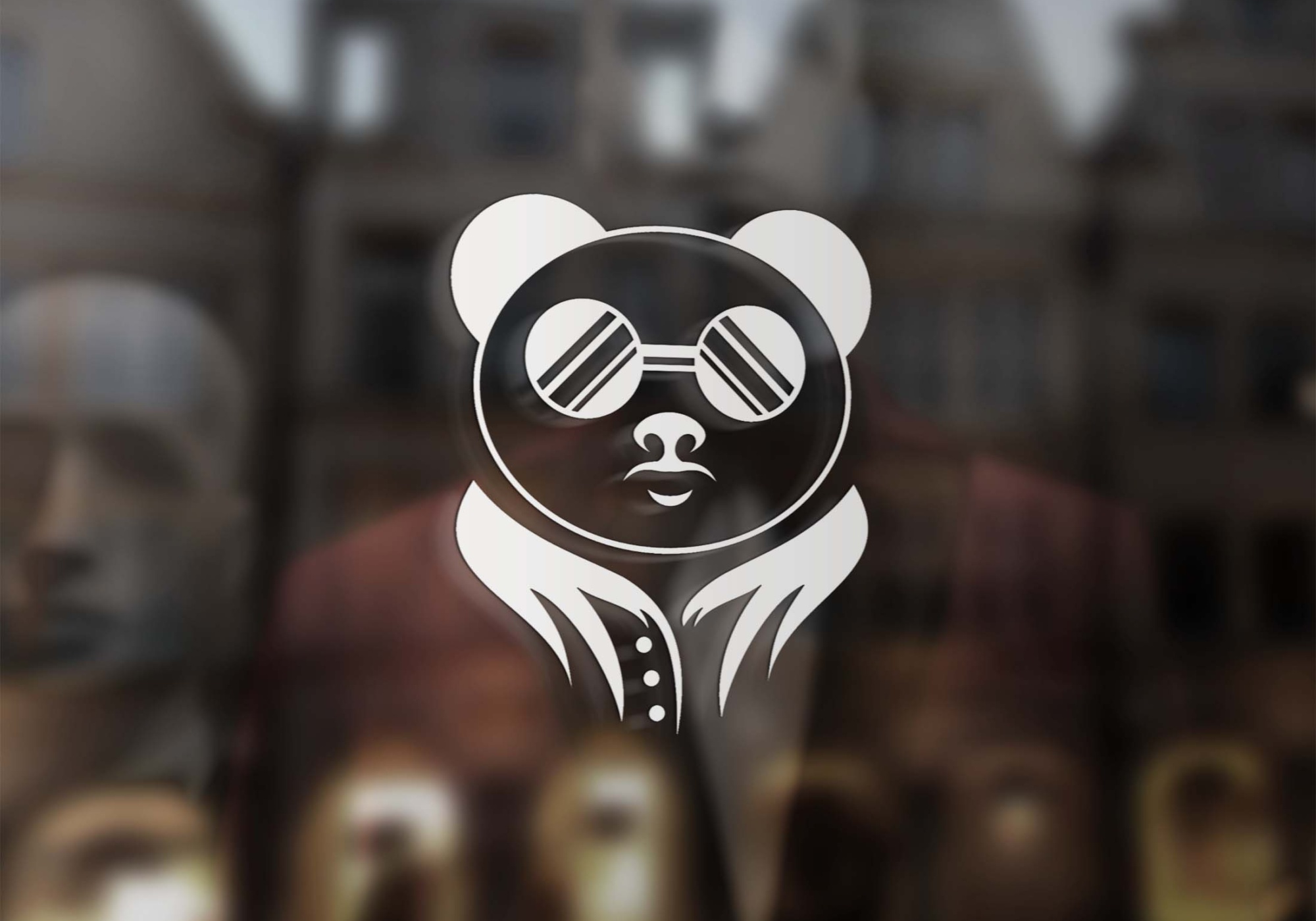 Smart Panda Logo Mockup PSD 3
