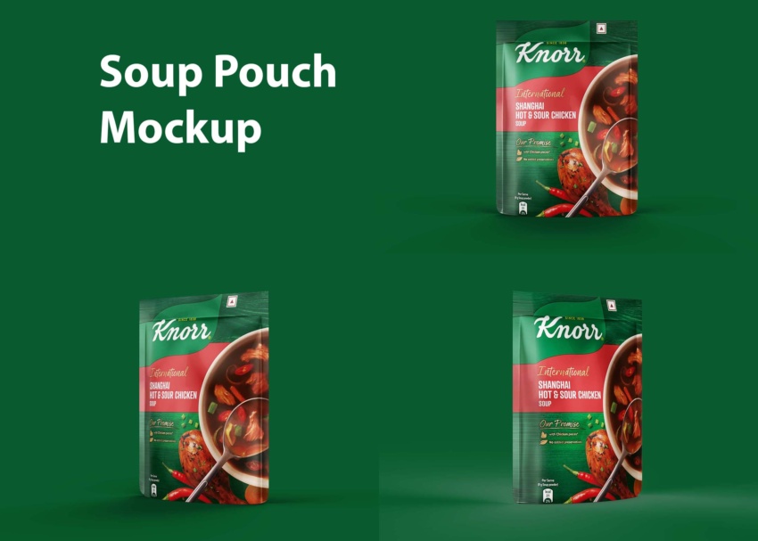 Soup Pouch Mockup PSD 3