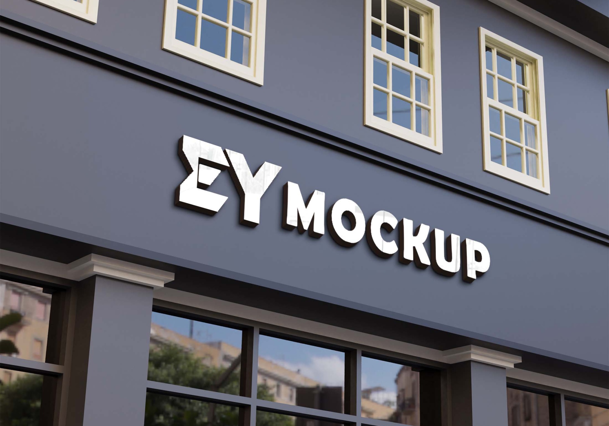 Store Sign Logo Mockup 5