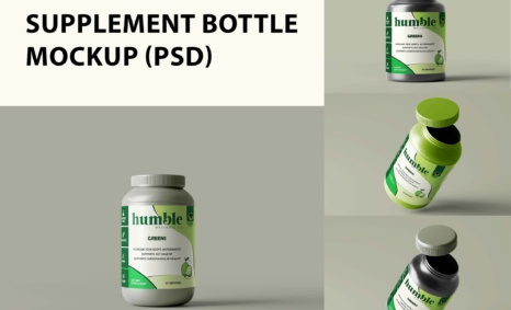 Supplement Bottle Mockup PSD 5