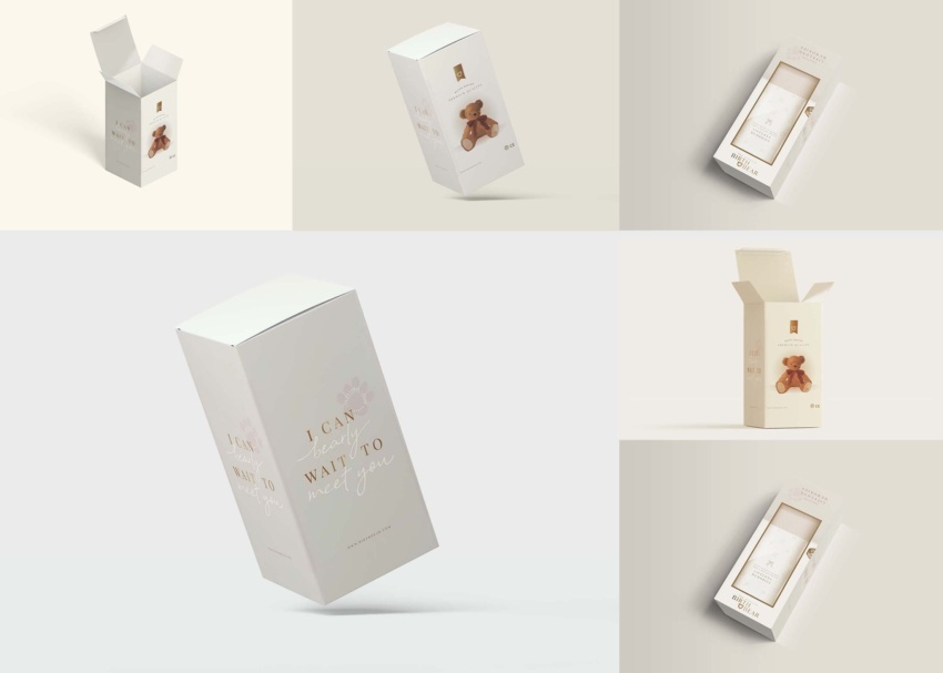 Vertical Box Mockup PSD 7