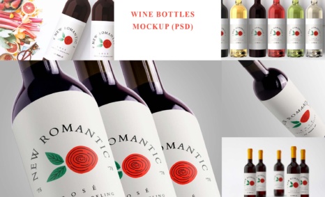 Free Wine Bottle PSD Mockup Download Wine Bottles Mockup PSD 6