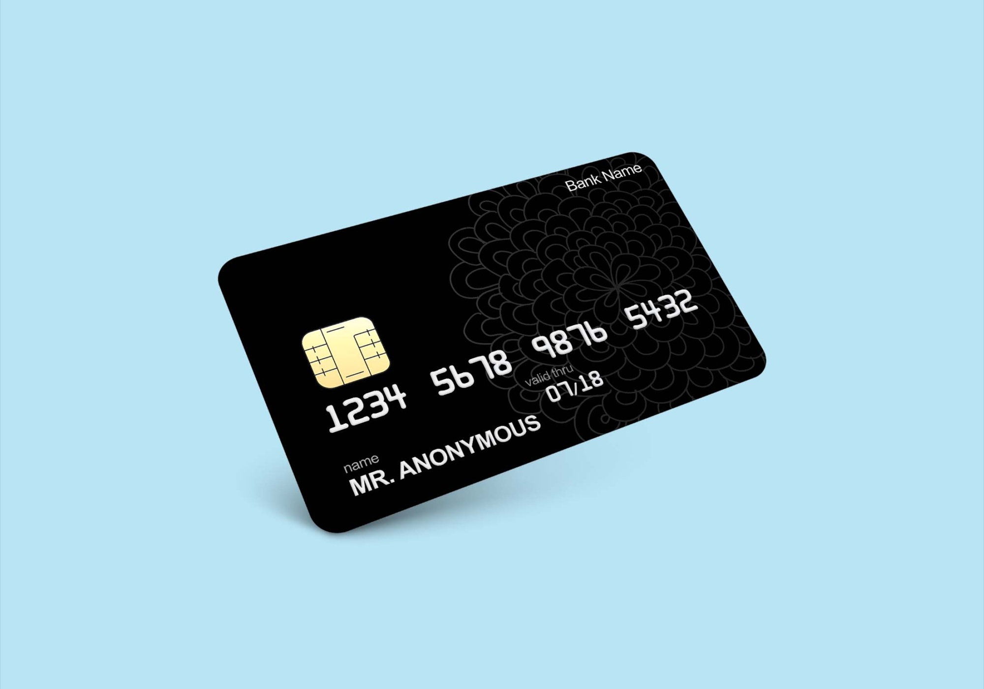 Credit Card Mockup PSD 3