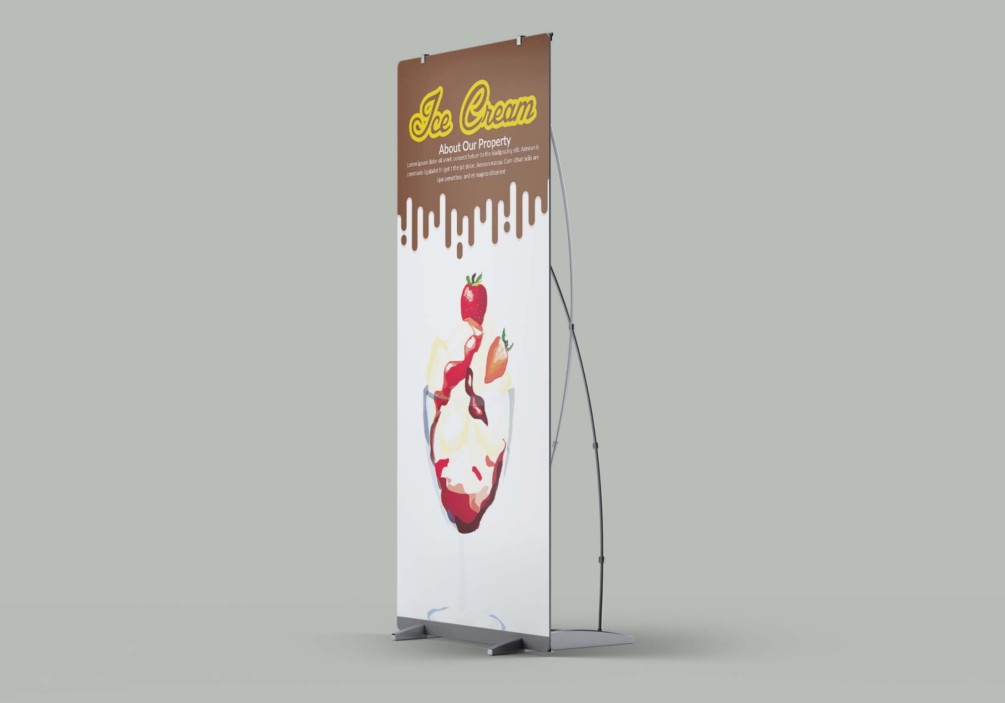 Free Roll up Banner Mockup PSD 1