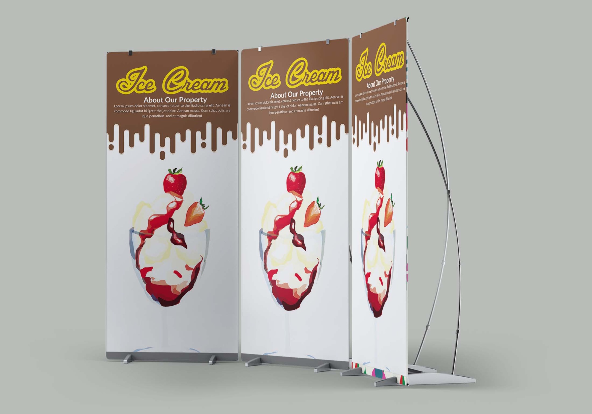 Free Roll up Banner Mockup PSD 2