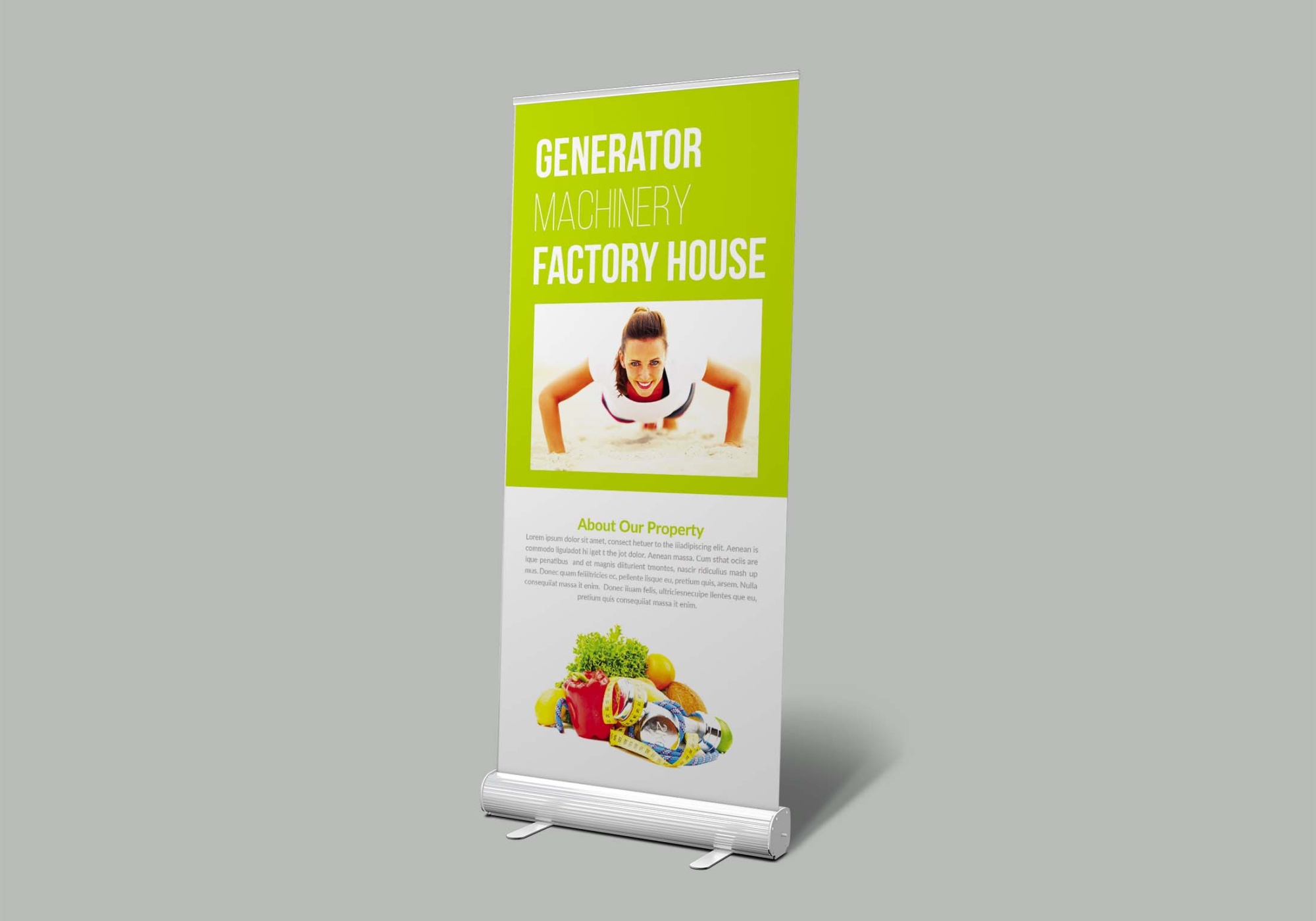 Free Roll up Banner Mockup PSD 5