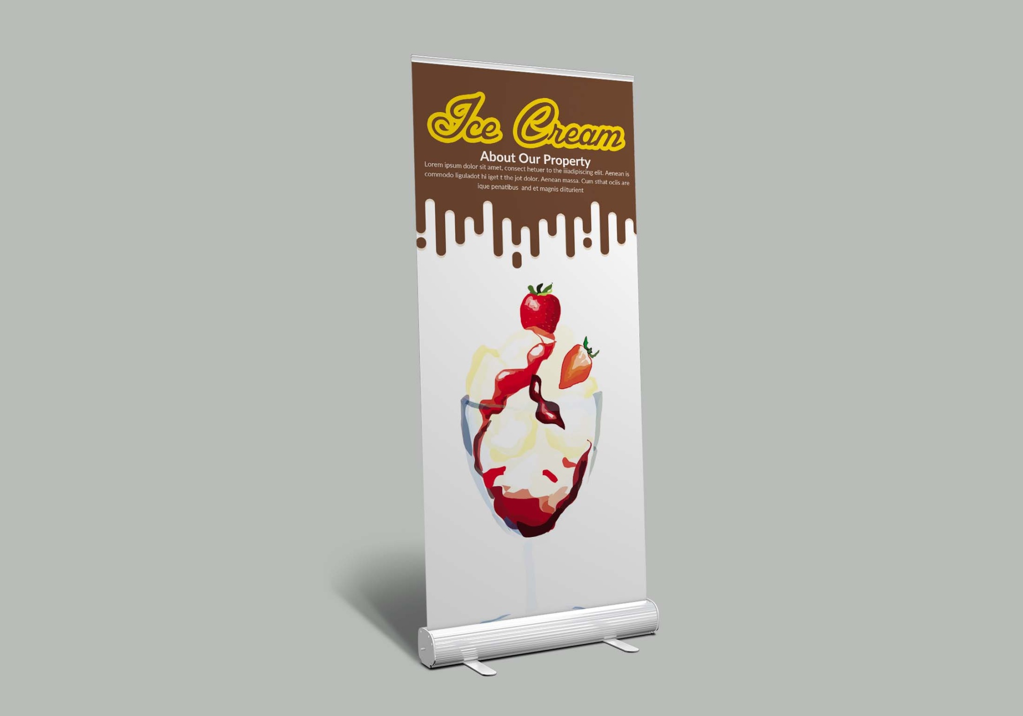 Free Roll up Banner Mockup PSD 6