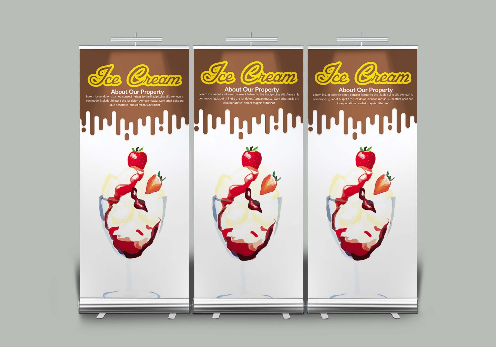 Free Roll up Banner Mockup PSD 8