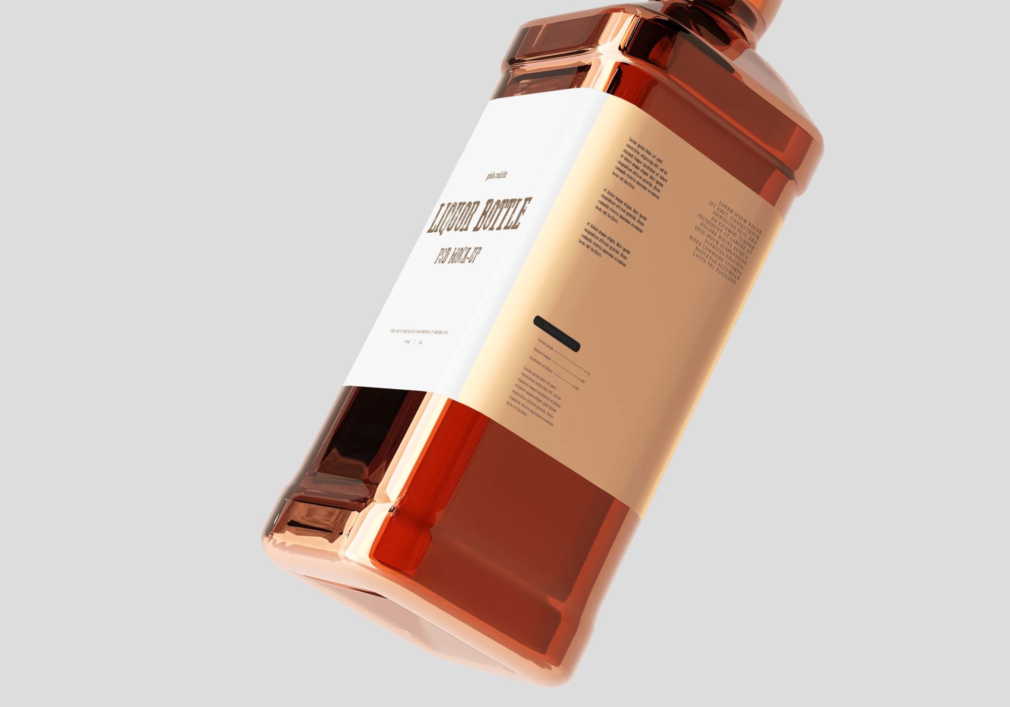 Liquor Packaging Mockup PSD 1