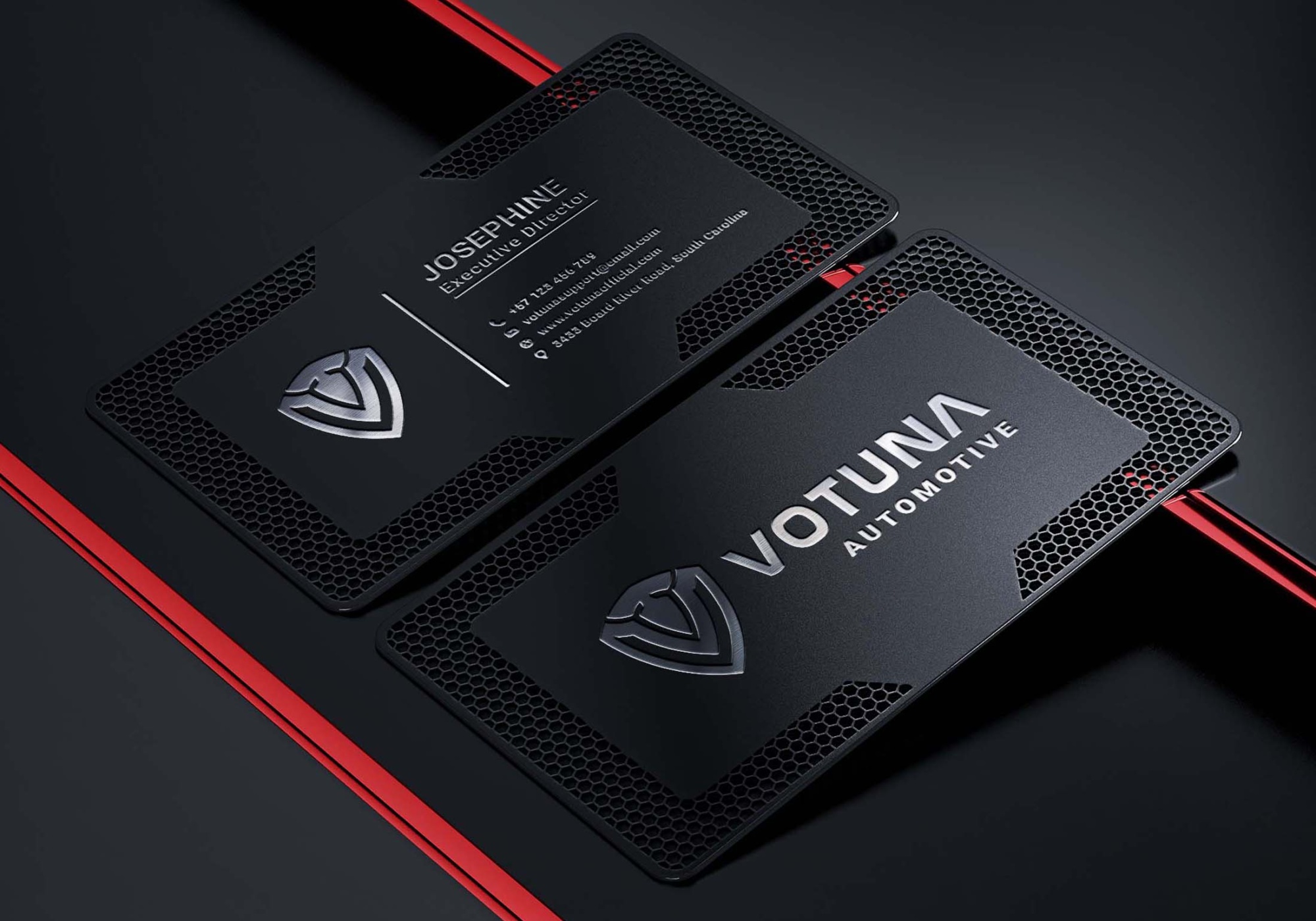 Stylish Metal Business Card Mockup Metal Business Card Mockup 1