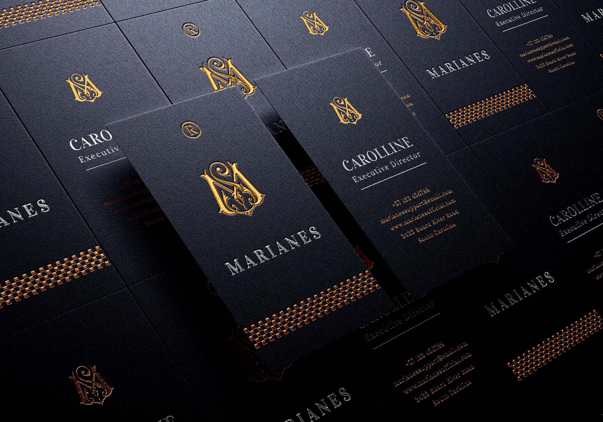 Metal Business Card Mockup 4