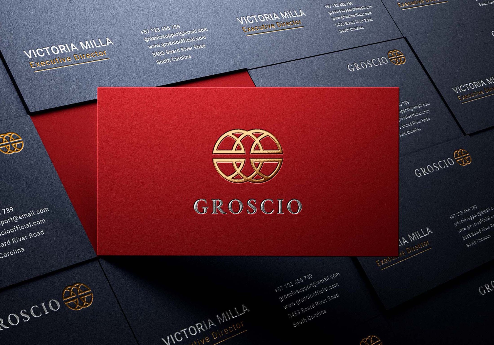 Realistic Metal Business Card Mockup Metal Business Card MockupPSD 2