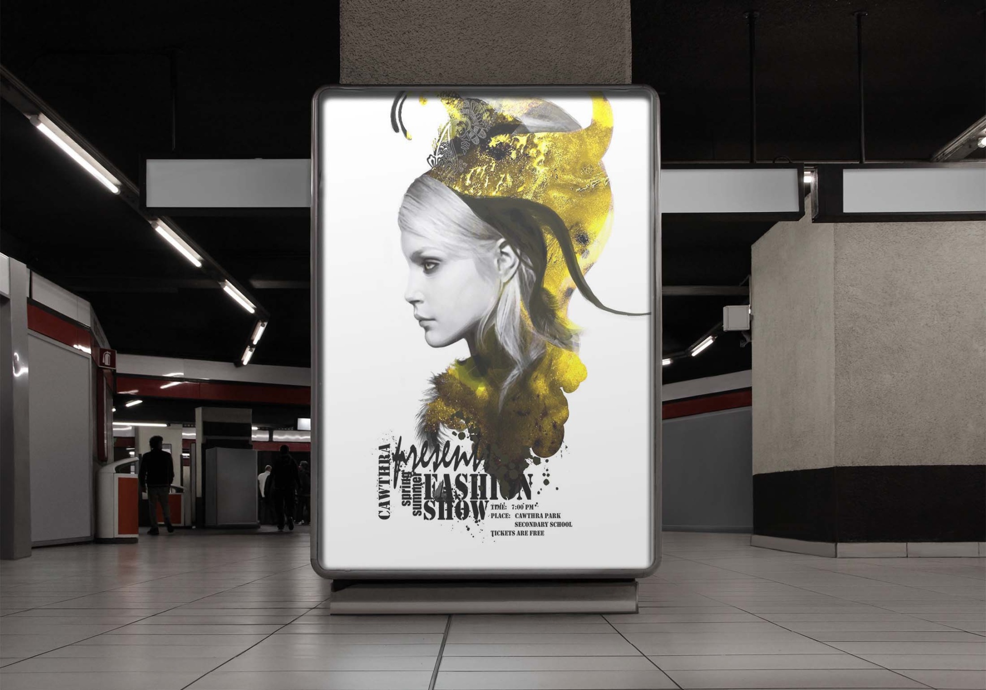 Download Metro Road Poster Mockup Free Metro Road Poster Mockup PSD 1