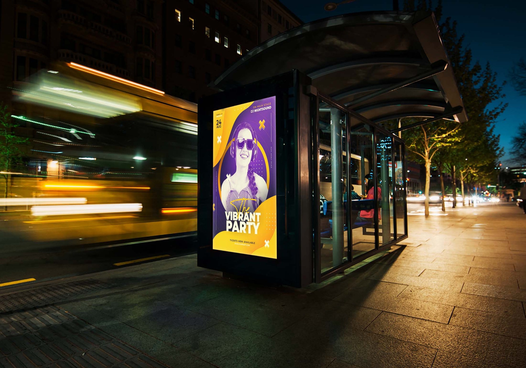 Download Metro Road Poster Mockup Free Metro Road Poster Mockup PSD 2