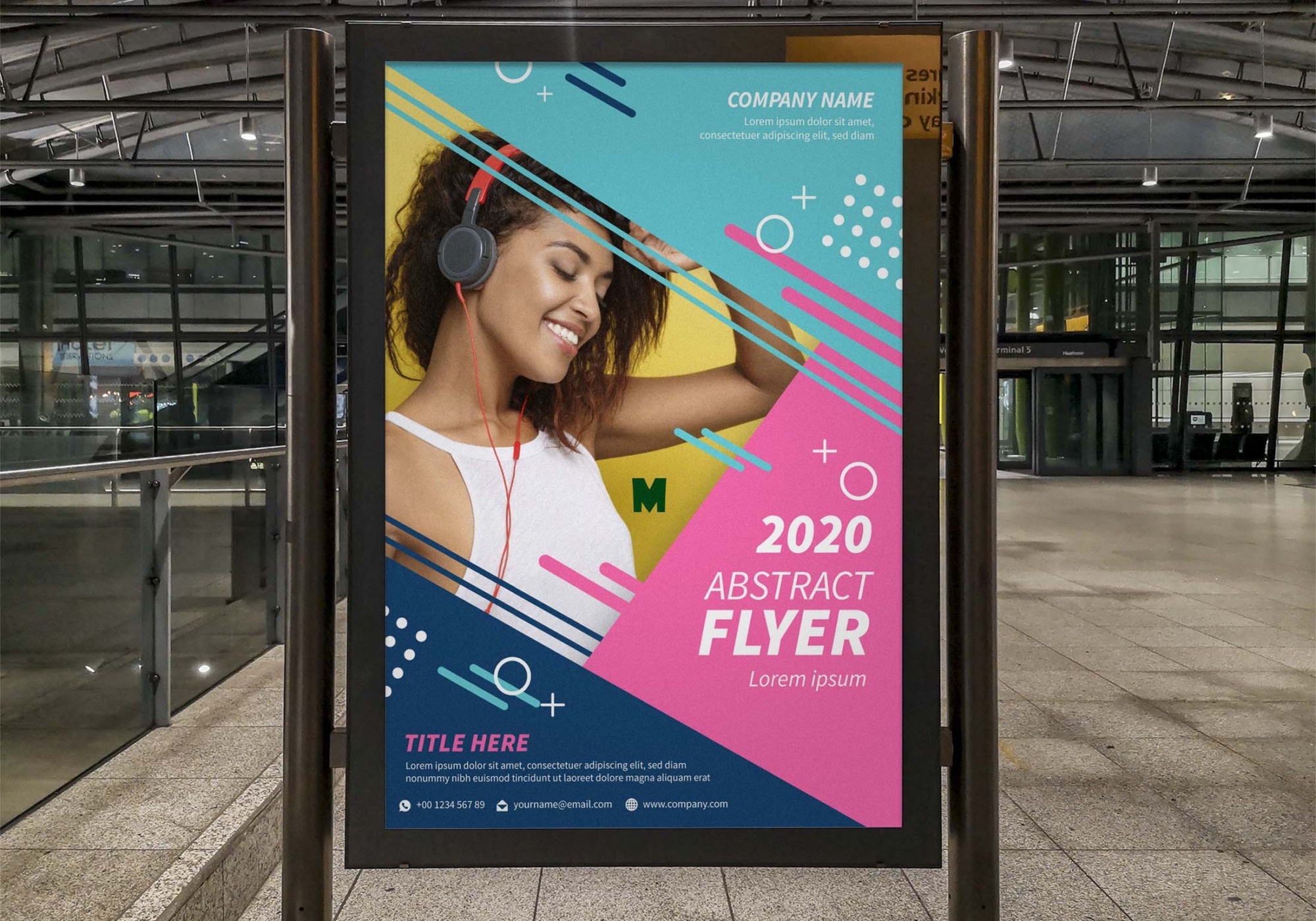 Download Metro Road Poster Mockup Free Metro Road Poster Mockup PSD 4